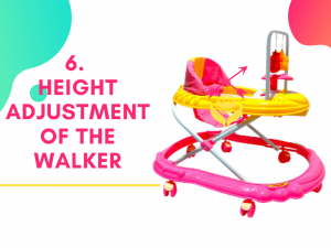 6. Height adjustment of the walker